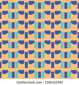 Seamless pattern background with geometric shapes, colorful illustration