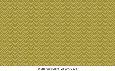 Plano de fundo de padrão contínuo com fundo de ouro e ondas do mar de ouro