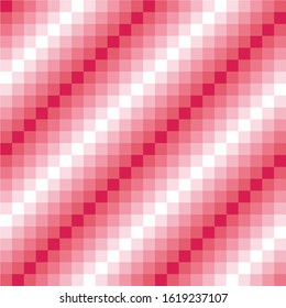 Seamless pattern background. Gradient pink pixel art background.