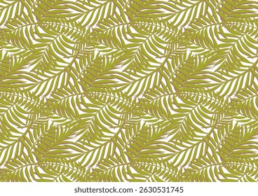seamless pattern background with green leaves
