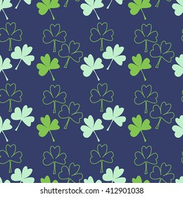 Seamless pattern. Background with green leaves (4)