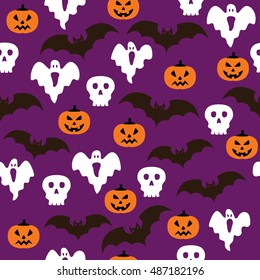  Seamless pattern background with Halloween.

