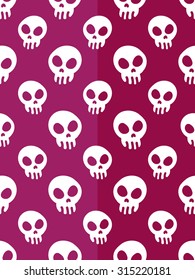 Seamless pattern background in halloween concept with funny skull
