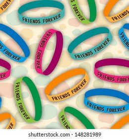 Seamless pattern background for Happy Friendship Day.