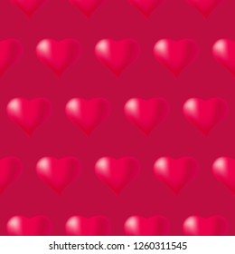 Seamless pattern background with hearts, colorful illustration. Valentines Day holidays typography. Vector EPS10.