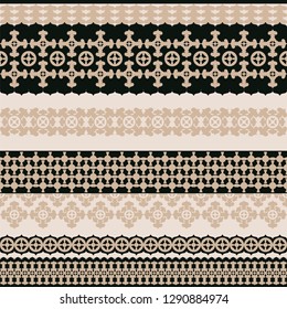 Seamless pattern background of heraldic crosses in medieval style