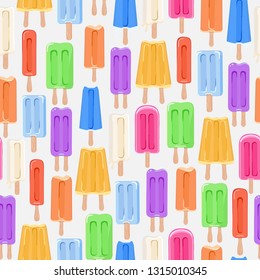 Seamless pattern background with ice cream. Vector illustration