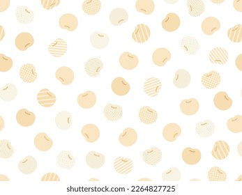 Seamless pattern background illustration of soybeans