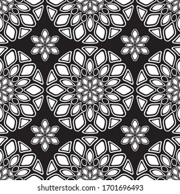 seamless pattern background, pattern image black and white.