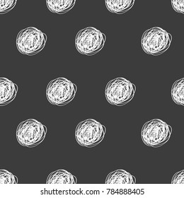 Seamless pattern background with ink doodle lines scribbles of pen, hatching.White and black