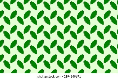 seamless pattern background Leaf Icon, fresh and green leaf