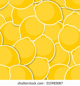 Seamless Pattern Background from Lemon Vector Illustration. EPS10