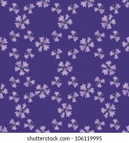 seamless pattern background with lilac bluebells