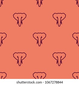 Seamless pattern background with low poly elephant. Nice Vector graphic illustration EPS 8