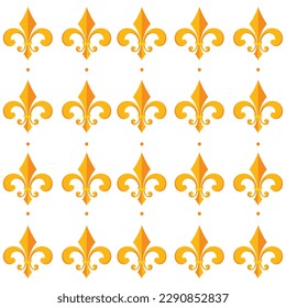 Seamless pattern background with lys flower symbols Vector