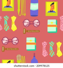 seamless pattern background with man tools in vector