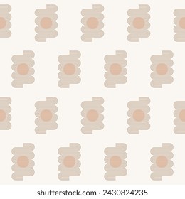 Seamless Pattern Background. Minimalist Boho Style Textile Fabric Pattern Background Design. Abstract Graphic Design Element Digital Wrapping, Wallpaper Paper Print. 