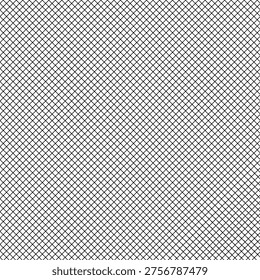Seamless pattern background with a modern minimalist geometric grid of interlocking diagonal black lines forming small rhombic diamonds on a clean white monochrome backdrop.