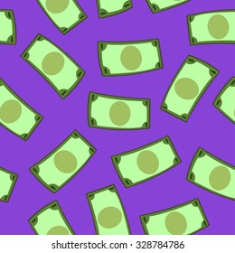 Seamless pattern background money