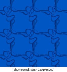 Seamless pattern background of multicolored lines with scribbler.