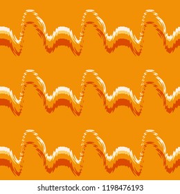 Seamless pattern background with multi-colored wavy lines.