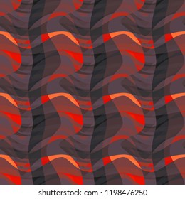 Seamless pattern background with multi-colored wavy lines.