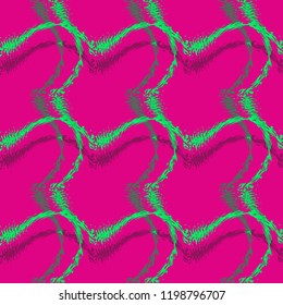 Seamless pattern background with multi-colored wavy lines.