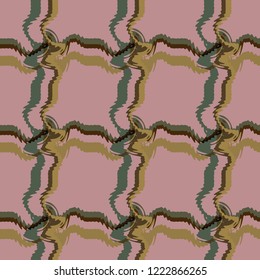 Seamless pattern background with multi-colored wavy lines.