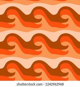 Seamless pattern background with multi-colored wavy lines.