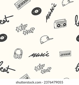  	
Seamless pattern background with musical elements