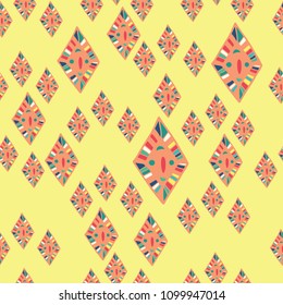 Seamless pattern background. Neon colors, contemporary geometric design. Perfectly fits for wallpapers, fabric designs, backgrounds.