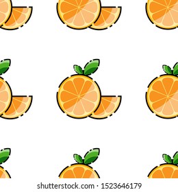 seamless pattern background of oranges