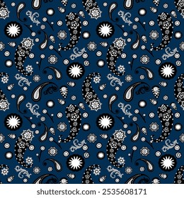 Seamless pattern background paisley ethnic oriental seamless pattern traditional Design for background, carpet, wallpaper, clothing, wrapping