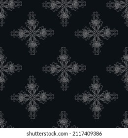 Seamless pattern. Background with patterns and geometric shapes. Abstract pattern. Wallpaper for commercial use. Beautiful pattern with swirls