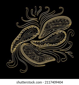 Seamless pattern. Background with patterns and geometric shapes. Abstract pattern. Wallpaper for commercial use. Beautiful pattern with swirls
