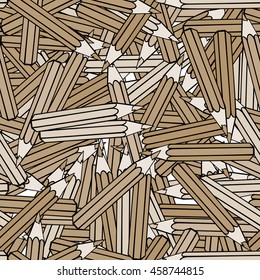 Seamless pattern background pencil. School design vector. Study wallpaper. Education clipart. Student instrument