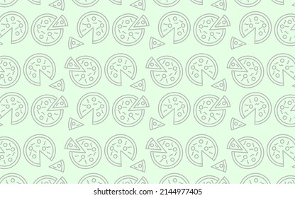 seamless pattern background with pizza shape