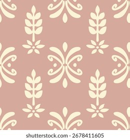 seamless pattern background with plant and flower theme