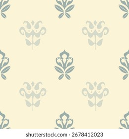 seamless pattern background with plant and flower theme