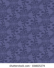 seamless pattern background with plant motifs in a retro style wallpaper
