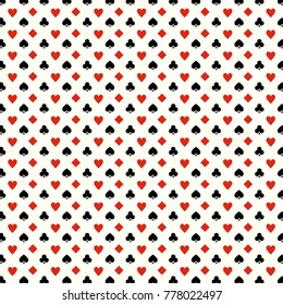 Seamless pattern background of playing card suits /poker cards pattern