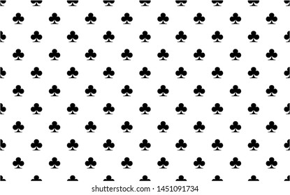 Seamless pattern background of poker suits, spades on white background isolated. Casino gambling theme vector illustration. Abstract wallpaper.
