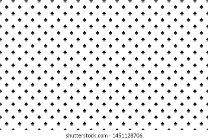 Seamless pattern background of poker suits - spades on white background isolated. Casino gambling theme vector illustration. Abstract wallpaper.