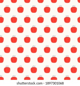 Seamless pattern background with pomegranates on white background.
