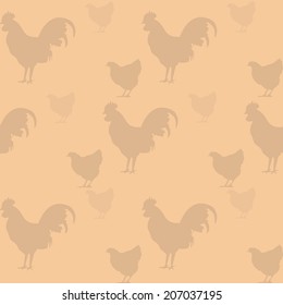 Seamless Pattern Background with poultries
