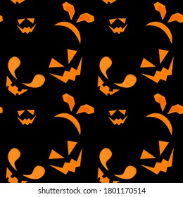 Seamless pattern background of pumpkin devil face on Halloween night.  Halloween Festival Ideas