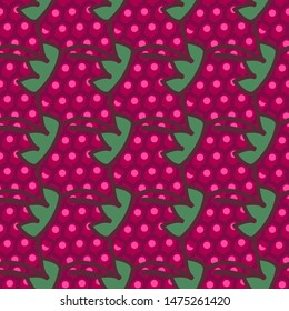 Seamless pattern background with raspberries, colorful illustration, eps10.
