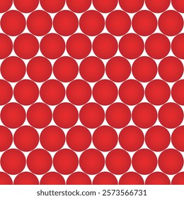 Seamless pattern background with red circles. Corporate red and white dense polka dot pattern. EPS Vector illustration