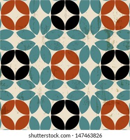 seamless pattern background, retro/vintage style, mosaic