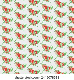 Seamless pattern background with roosters. cock and chicken.color rooster texture.